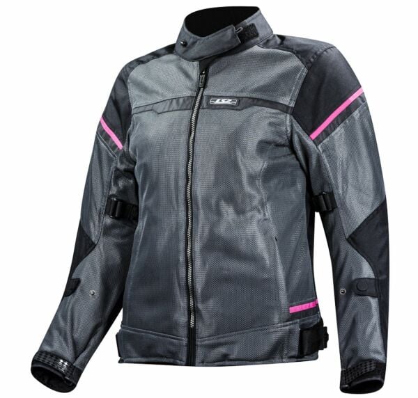 LS2 Riva Kadın Mont Siyah-Gri-Pembe Beden: M