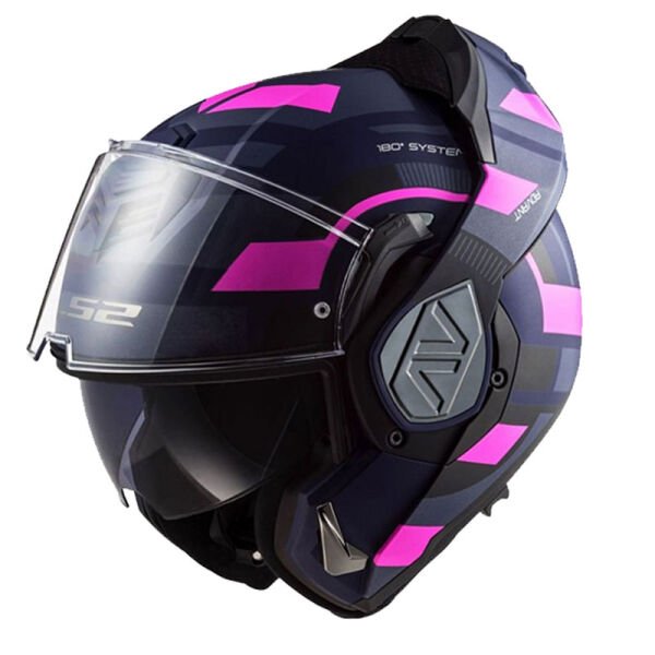 LS2 Advant Kask Velum Mat Mavi-Pembe Beden: M