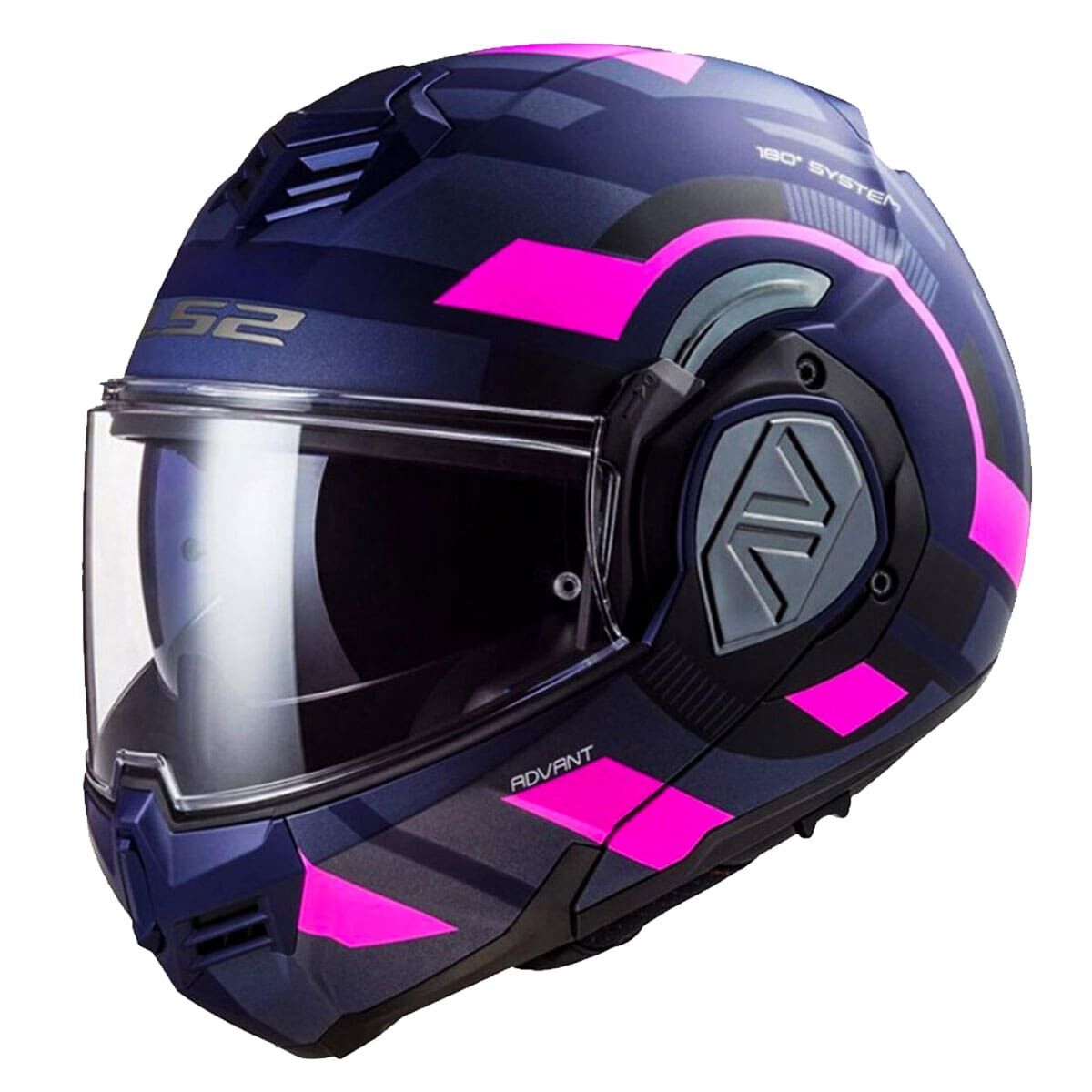 LS2 Advant Kask Velum Mat Mavi-Pembe Beden: M
