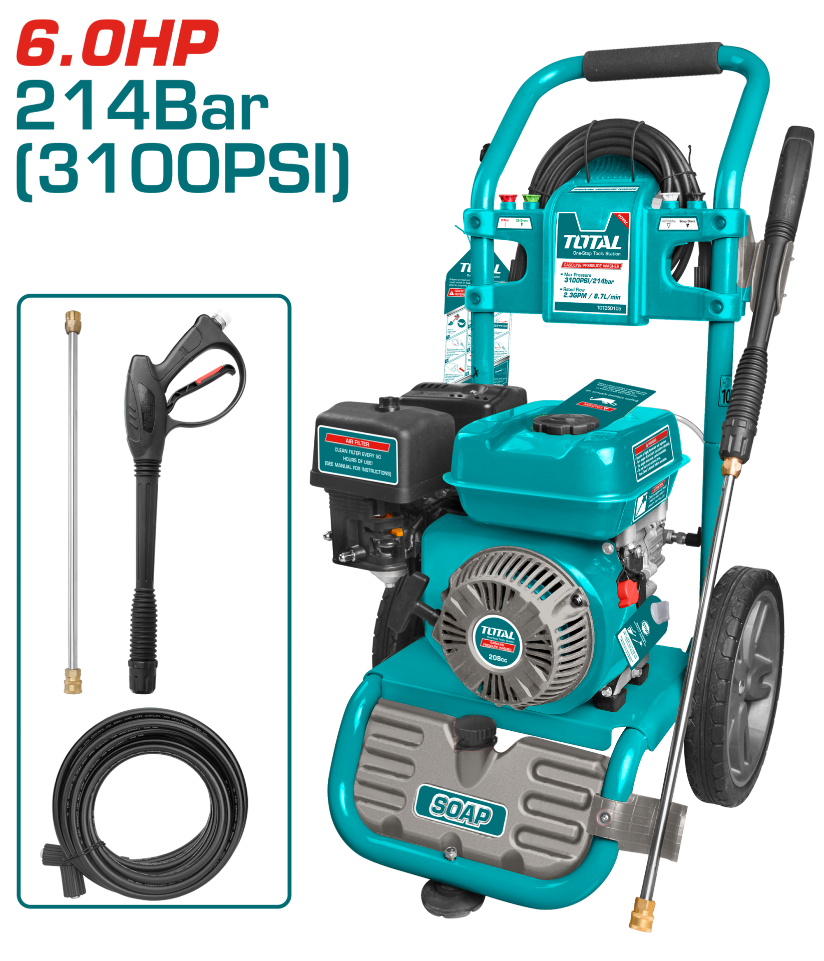 Total TGT250105e Benzinli Basınçlı Yıkama Makinesi