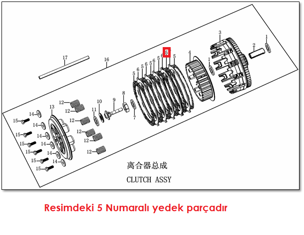 Apachi XZ250R Debriyaj Balatası Diski (27HP) Orjinal