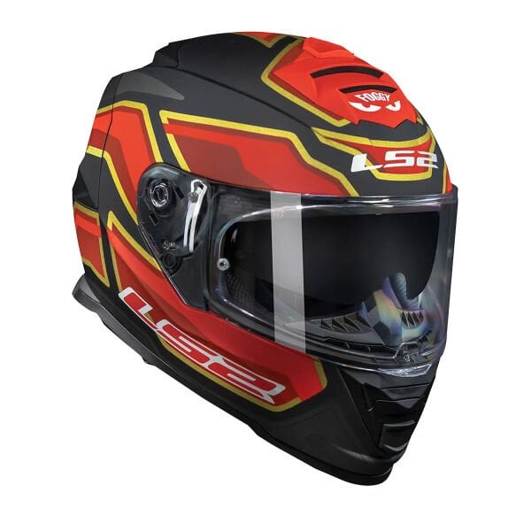 LS2 Storm 2 Kask Foggy Mat-Siyah Kırmızı Beden: L