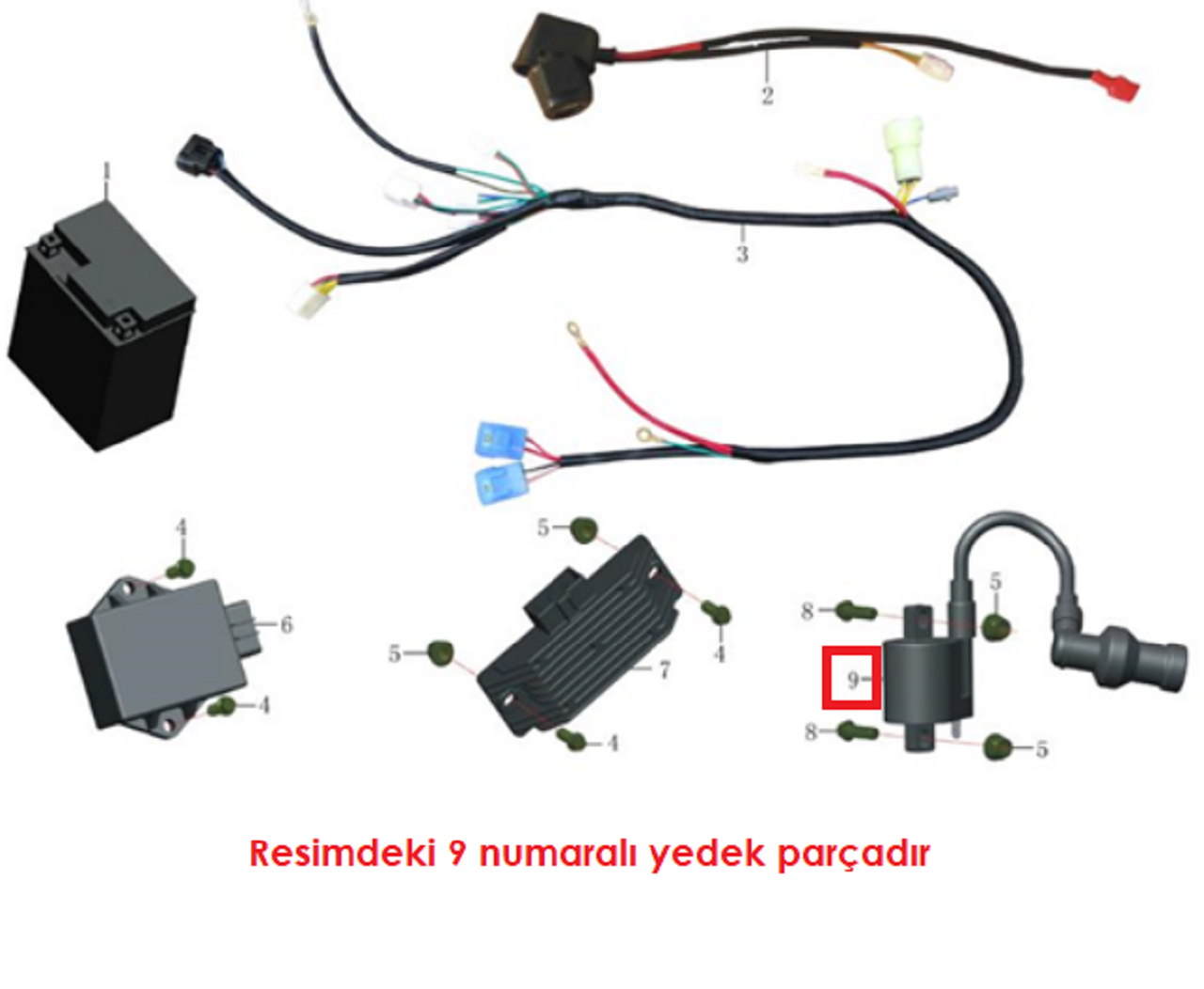 Apachi XZ250R Ateşleme Bobini 4V (27HP) Orjinal