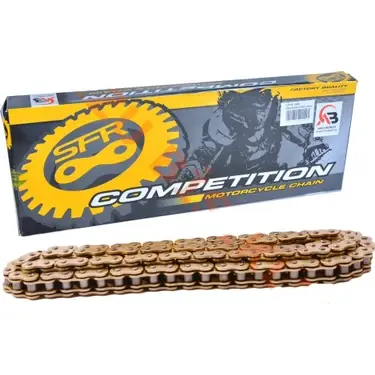 Motosiklet Zinciri 520HP0 108L Sarı Gold 65P Oringli SFR
