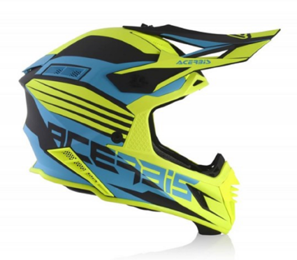 Motosiklet Kask X-TRACK Mavi - Sarı Beden:L ACERBİS