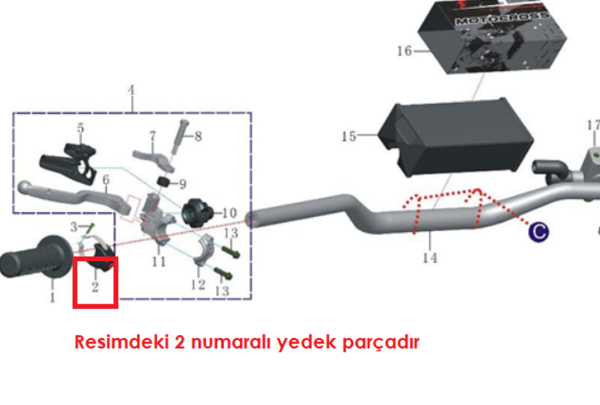 Apachi XZ250R Stop Düğmesi 2V-4V Orjinal