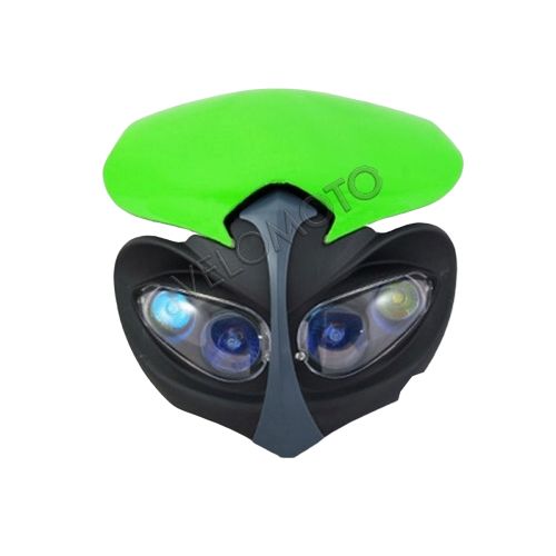 Motosiklet Far Üniversal Yeşil Vlm