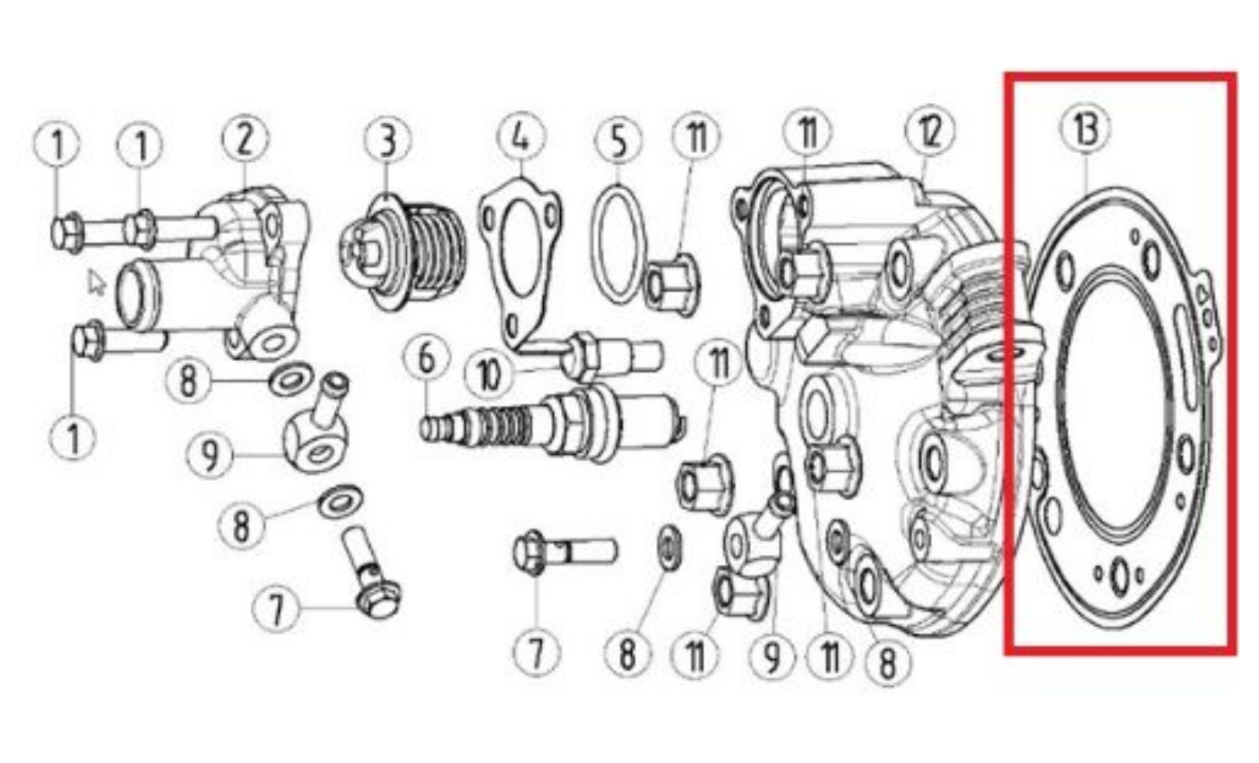 Kayo KT 250 Silindir Üst Conta Orjinal