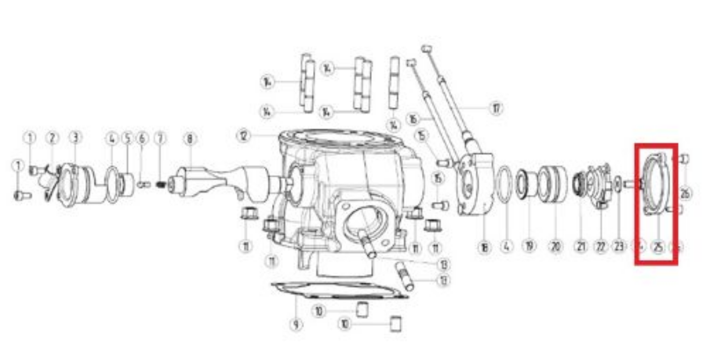 Kayo KT 250 Valf Anahtar Kontrol Kapağı Orjinal
