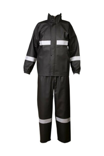 Yağmurluk Takımı Reflektörlü Siyah Beden:s Yerli