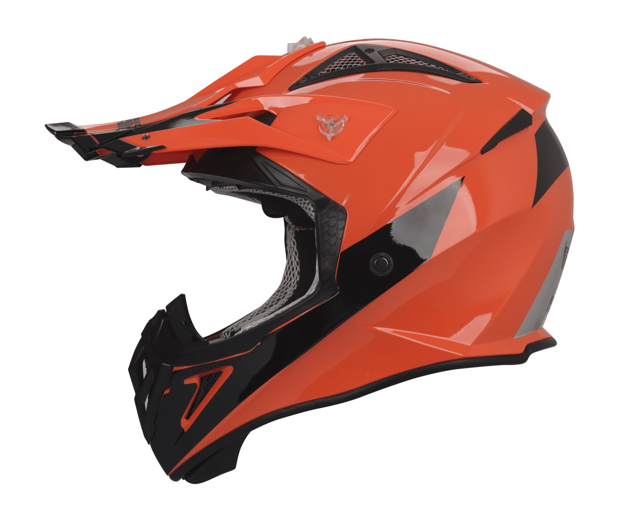 Motosiklet Kask Cross Orange Black Beden:L Free-M