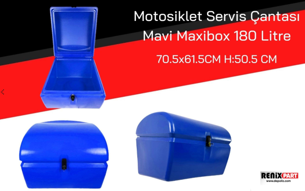 Motosiklet Servis Çantası 180 Litre Mavi MAXİBOX Renixpart