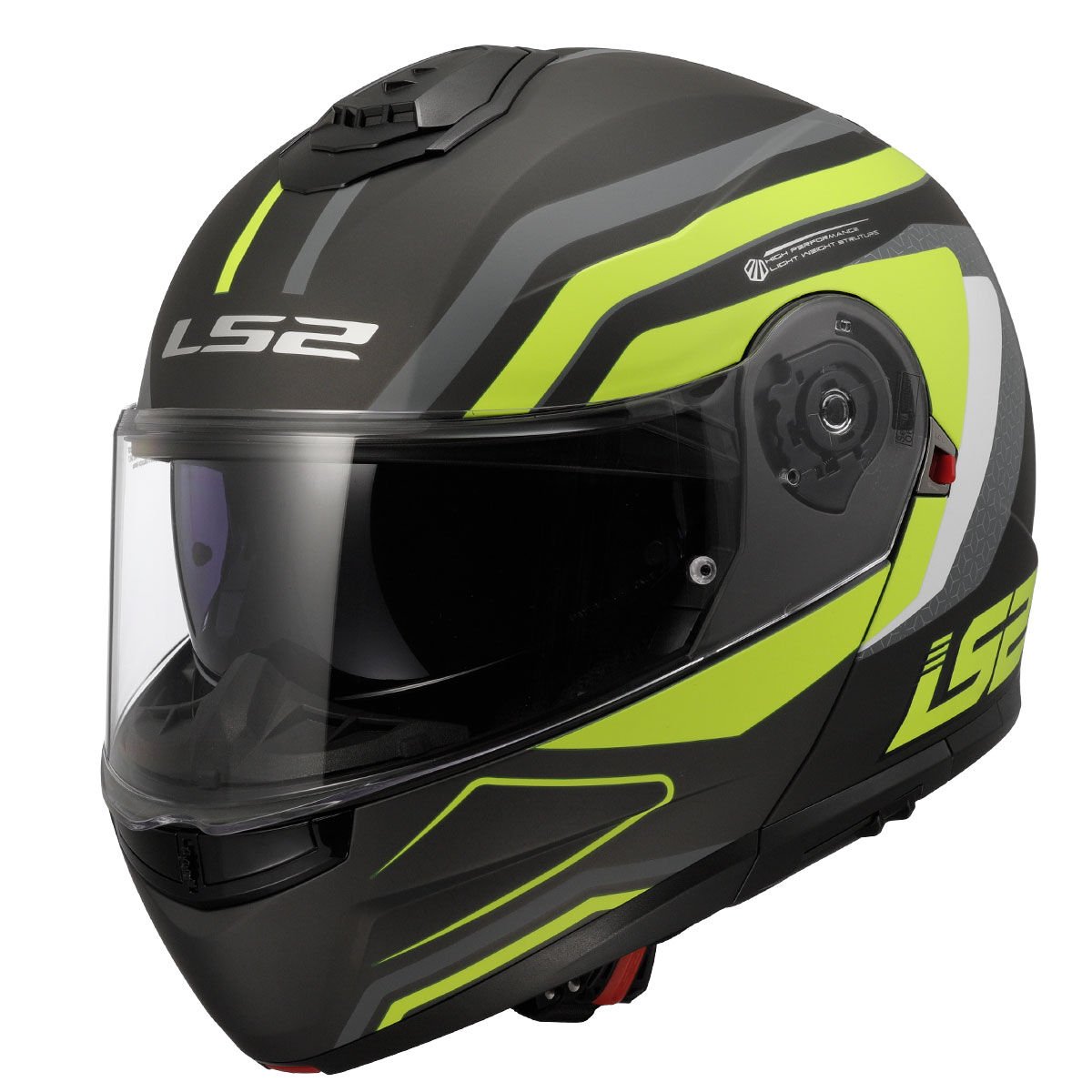 LS2 Strobe 2 Kask Phantom Mat Titanyum-Neon Sarı Beden: XL
