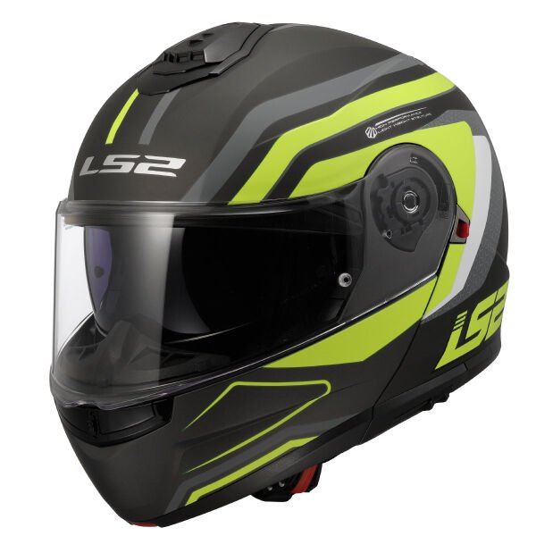 LS2 Strobe 2 Kask Phantom Mat Titanyum-Neon Sarı Beden: XL