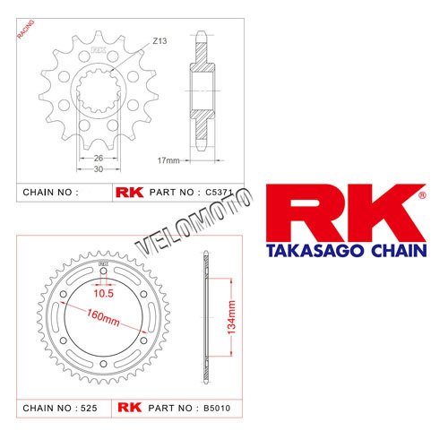 Honda Cbr600rr Dişli Seti Ön-arka 03-06 Rk