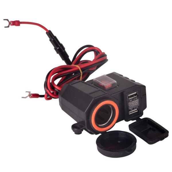 Motosiklet USB Çakmaklık TEX2086 Şarj Dijital TEX