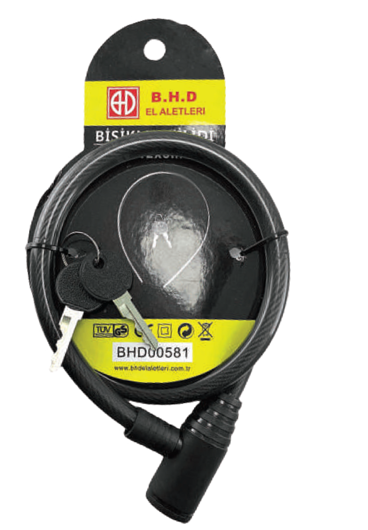 Halat Kilit 12mm X 80cm Siyah BHD