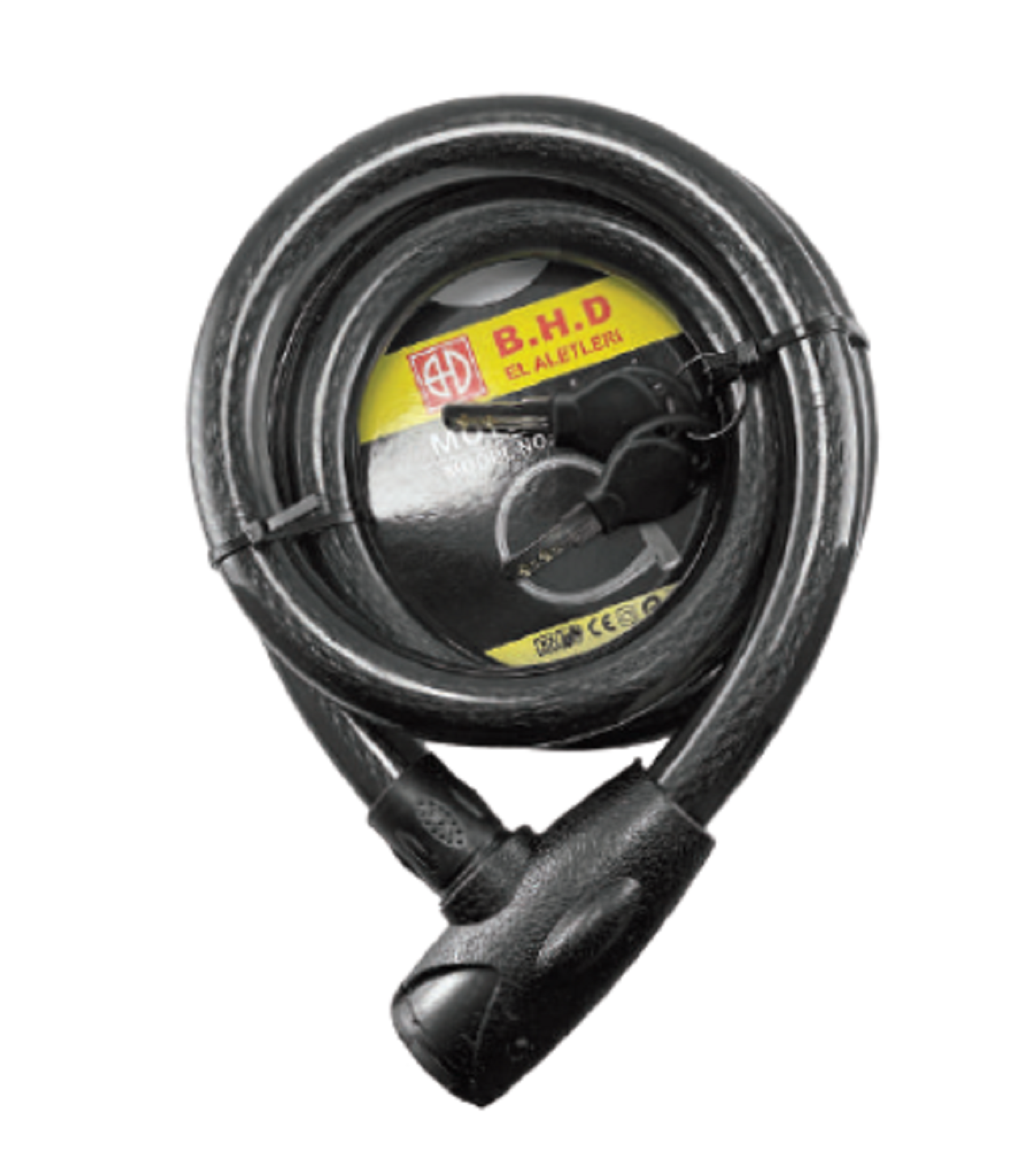 Halat Kilit Yaylı Siyah 22mm X 150cm BHD