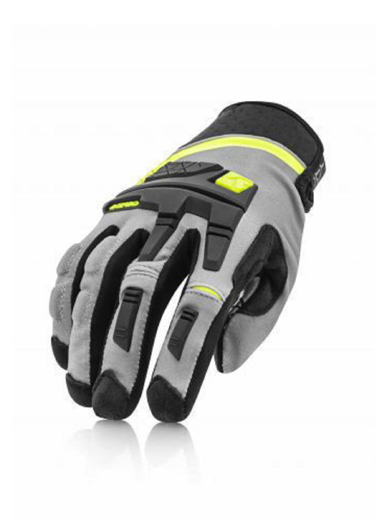 Motosiklet Eldiven CE  X-ENDURO Gri - Neon Sarı Beden:XL Acerbis