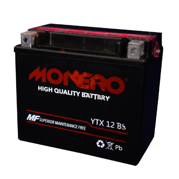 Akü YT12B 12V 12 Ah Bakımsız 150x70x130mm Monero