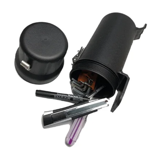 Motosiklet Avadanlık Kutusu Yuvarlak Vidalı Kapak ve Kilitli Yerli