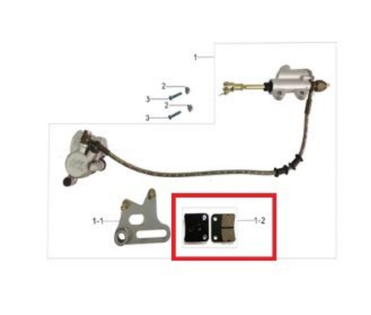 Kayo TT190R Arka Fren Balatası Orjinal