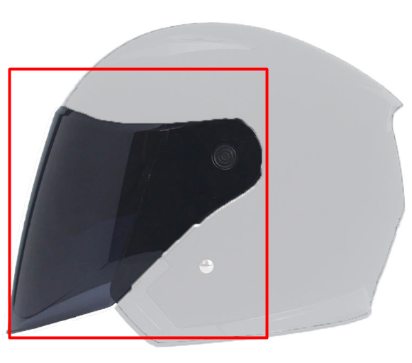 Vexo - Cox SR-G \ SR-J Kask Camı Siyah Orjinal