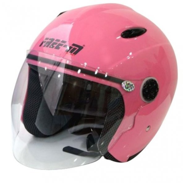 Motosiklet Kask Çenesiz 601 Model Pembe Beden:s Free-m
