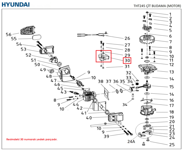 Hyundai THT 245D Benzin Deposu Orjinal