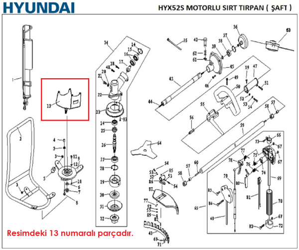 Hyundai HYX 52S Benzin Depo Koruyucu Orjinal