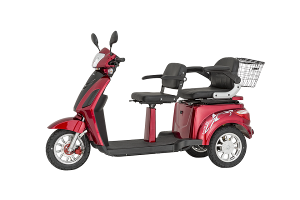 Mondial E-mon Elektirikli Bisiklet 3 Tekerli Çift Kişilik Kırmızı