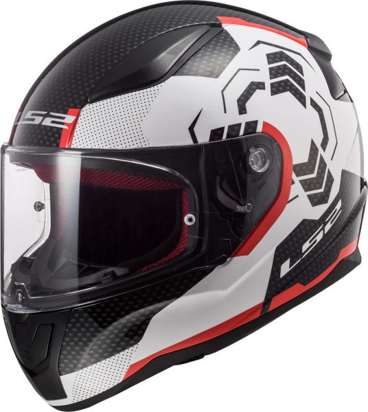 Motosiklet Kask Rapıd Ghost Beyaz-siyah-kırmızı Beden:l Ls2
