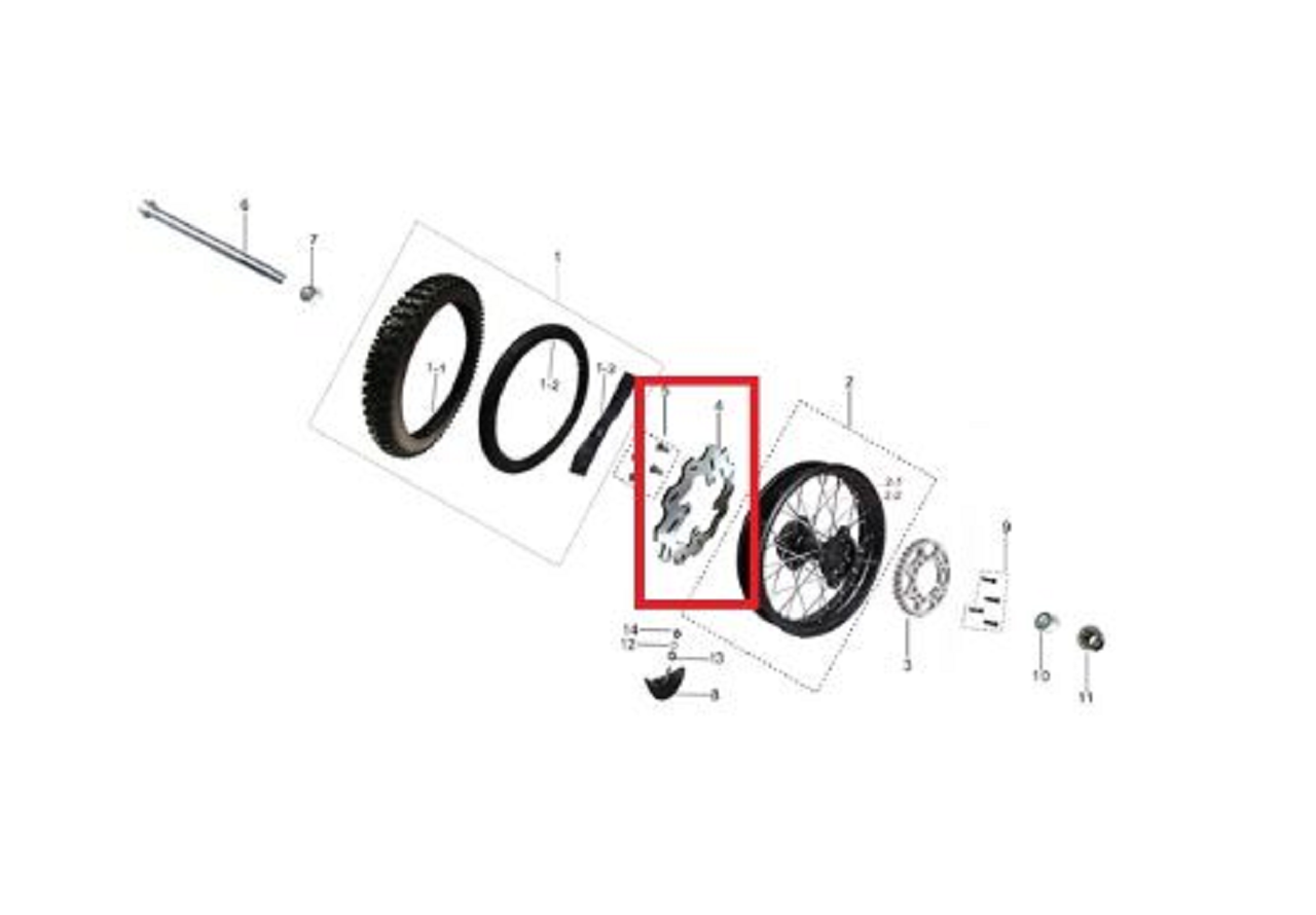 Kayo TT 190 R Arka Fren Diski Orjinal