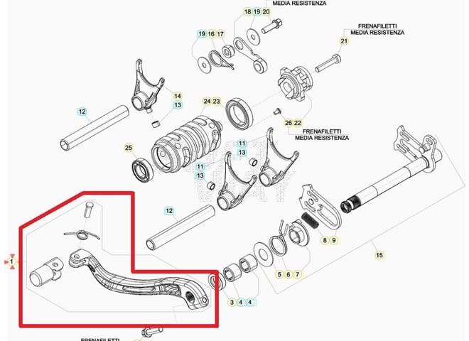 GEAR CHANGE LEVER CPL BETA ORJ YP B1