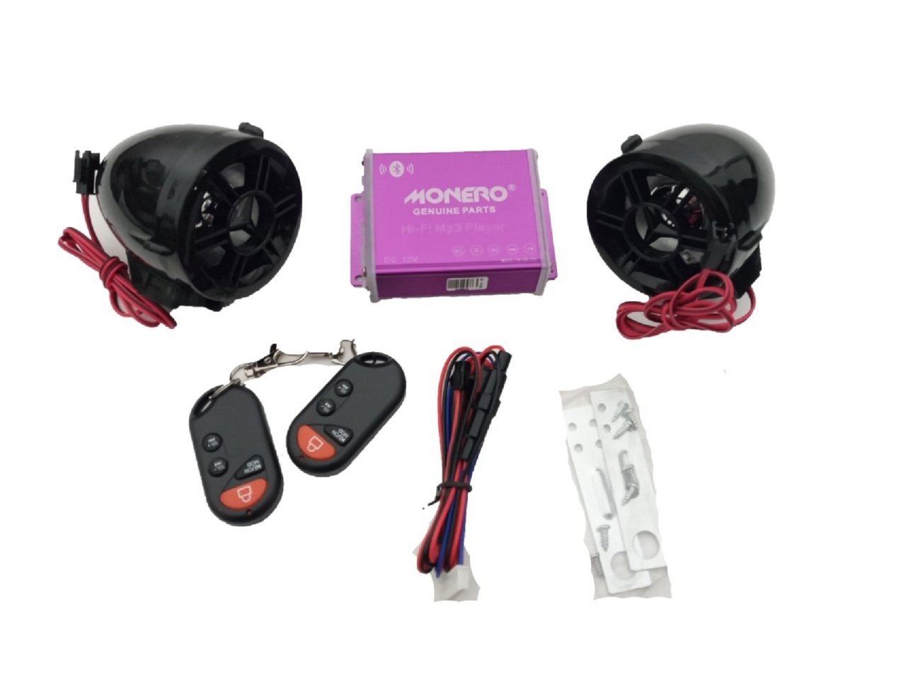 Motosiklet Alarm Seti Bluetoothlu Model M-r Siyah Monero