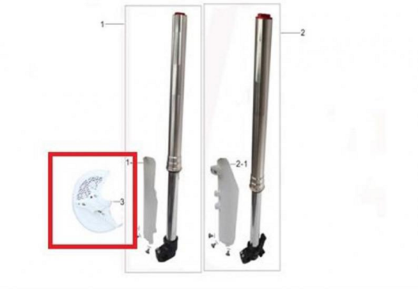 Kayo KT 250 Ön Disk Koruma Beyaz Orjinal