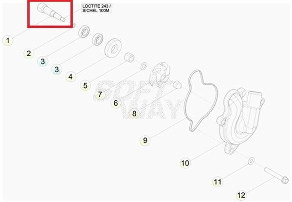 SHAFT WATER PUMP BETA ORJ YP B5