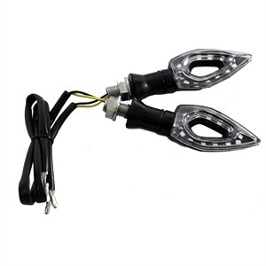 Motosiklet Sinyal Takımı 2li Ledli Sarı Işık Karbon Monero